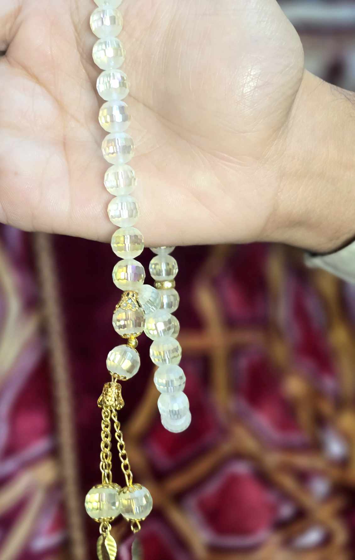 White Premium Tasbeeh crystal