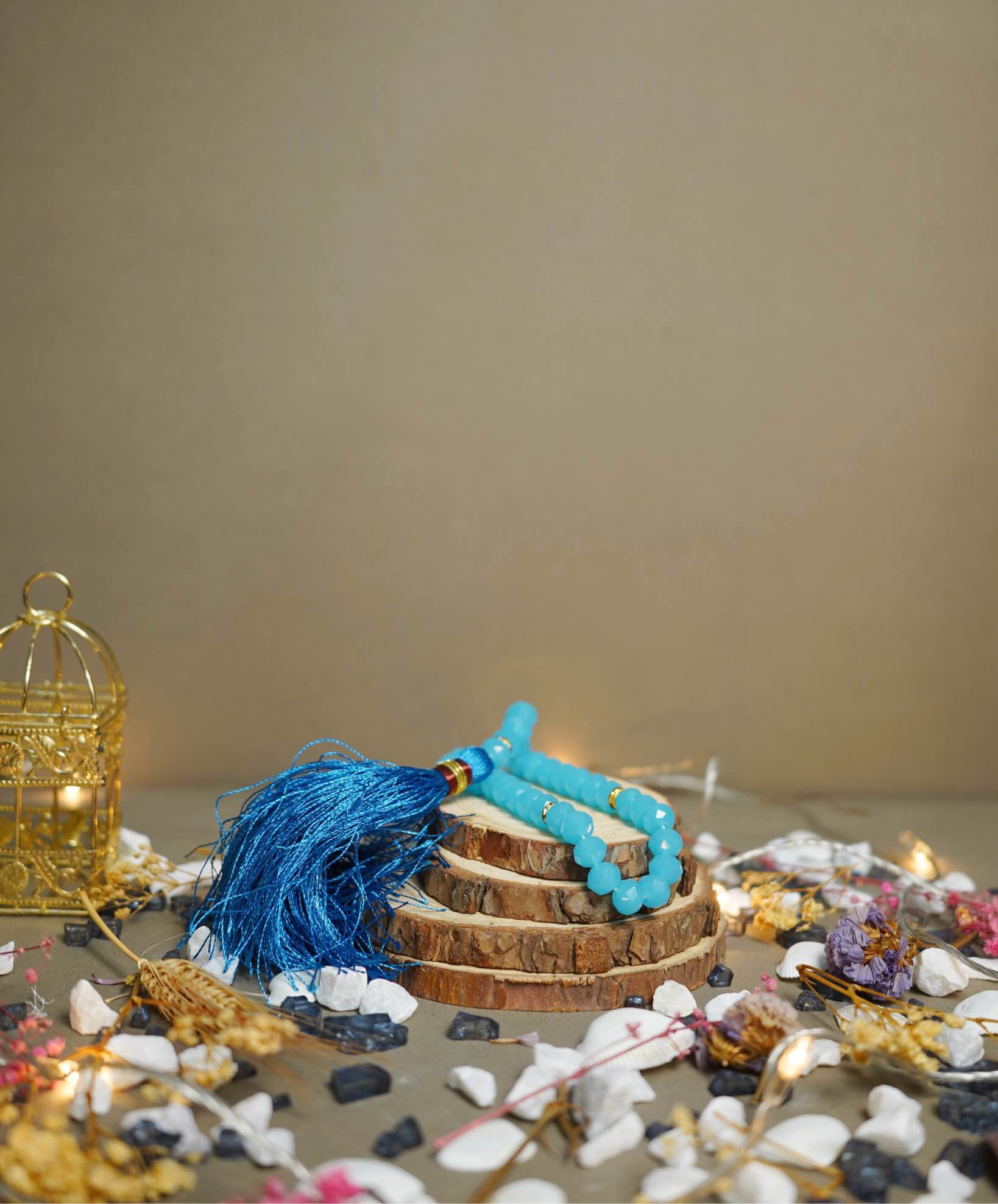Blue Crystel 33 Beads Tasbih