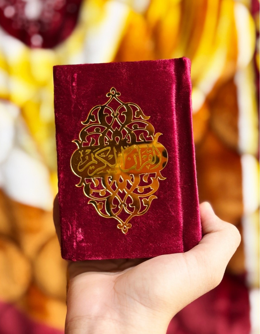 Pocket Size Quran – 16 Line Color-Coded Tajweed | Red Velvet Edition